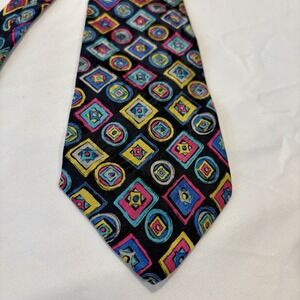 Zanzara Carnaval de Venise Tie Colorful Geometric Pattern Necktie 3.5x59‎